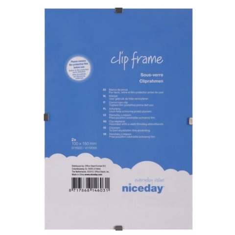 Niceday Wandmontage Clip Frame 150 x 100 mm 2 stuks