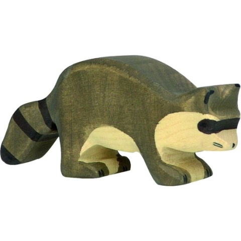 Holztiger - Houten Dieren - Wasbeer 10 cm