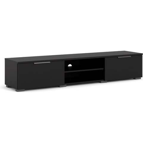 Malika TV-meubel met 2 lades en 1 plank, matzwart .