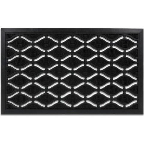 Relaxdays deurmat rubber - 45 x 75 cm - buiten - inloopmat - droogloopmat - antislip mat
