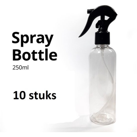 Sprayflacon leeg - 10 stuks 250 ml spray bottle - Compacte verstuiver spray flesjes