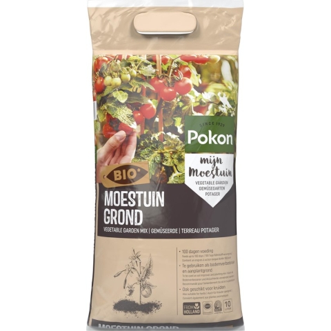 Pokon Bio Moestuingrond - 10l - Potgrond voor Moestuinen - 100 dagen voeding