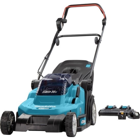 Makita - DLM432PT2 - 2x 18V - accu - grasmaaier -  set - 2x 5.0 Ah - duolader