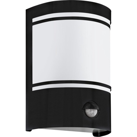EGLO Cerno Wandlamp Buiten - Sensor - E27 - 20 cm - Zwart/Wit