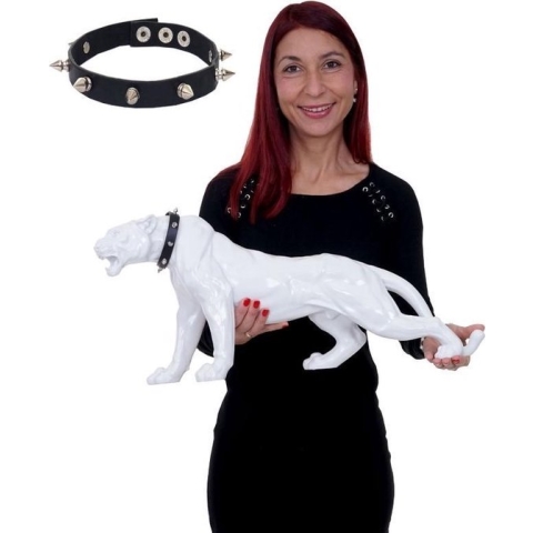 Panter - Luipaard 59 cm Wit