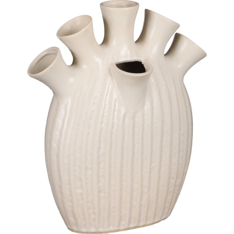 Mica Decorations Saul Tulpenvaas - L26 x B14 x H30,5 cm - Creme