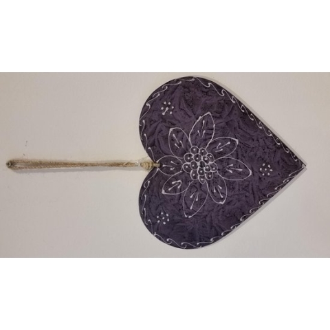 Hart - Metaal - Paars - Handmade - 45 cm