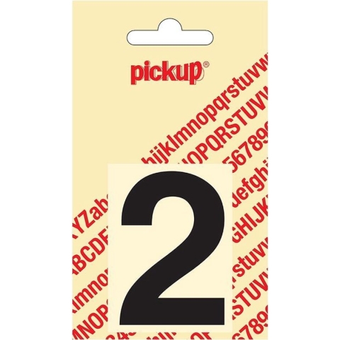 Pickup plakcijfer Helvetica 60 mm - zwart 2