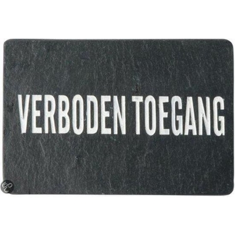Esschert Design - Leisteen Bord 'Verboden Toegang' DP011
