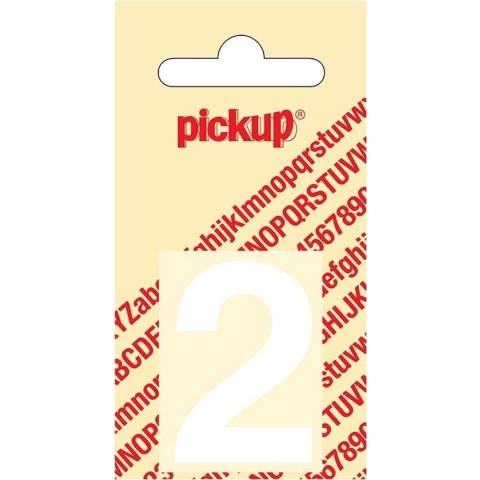 Pickup plakcijfer Helvetica 40 mm - wit 2