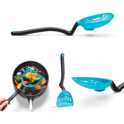 Dreamfarm - Lestrain Lepel met Vergiet - Kunststof - Blauw