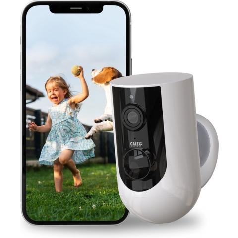 Calex Draadloze Outdoor Camera - Wifi Beveiligingscamera op Batterij - voor Buiten - 2K