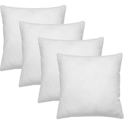 Set van 4 stuks - Binnenkussen 40x40 cm | Vulkussen - extra gevuld - 300 gram | Kussenvulling 100% polyester