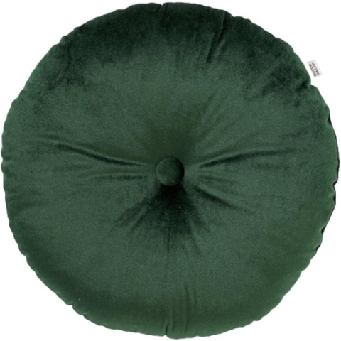Dutch Decor - OLLY - Sierkussen rond velvet 40 cm - Mountain View - donkergroen