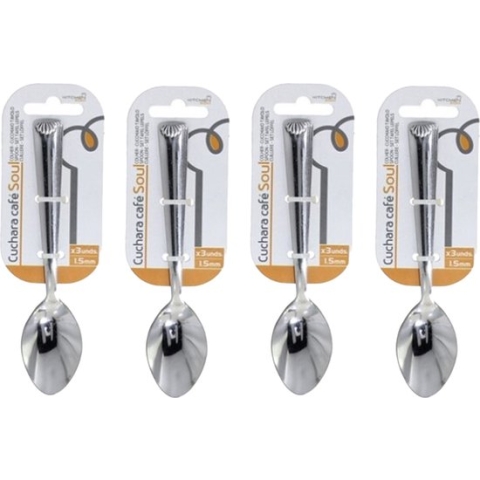 Gerim Koffielepels/theelepels - 12x - RVS - 14,5 cm