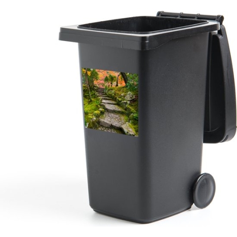 Container sticker Natuur - Stenen - Pad - Mos - Japans - 40x40 cm - Kliko sticker