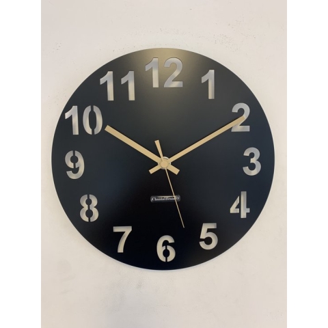 Wandklok ChantalBrandO -- MOONTAN BLACK -- MODERN DESIGN -- ZWART