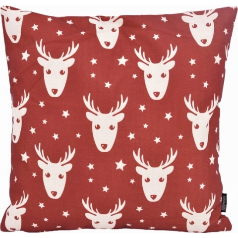 Kerst 'Deer & Stars' Kussenhoes | Katoen / Linnen | 45 x 45 cm
