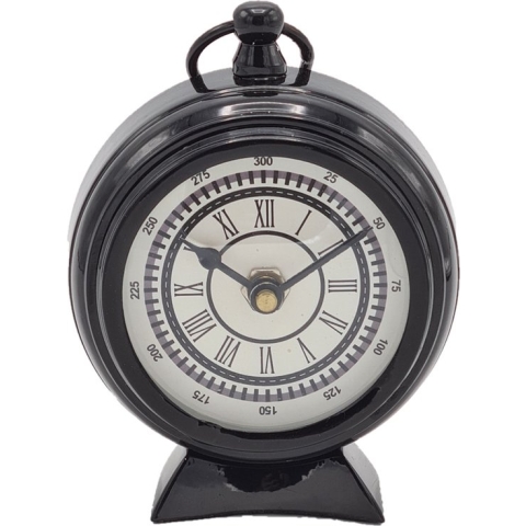 Deco4yourhome® - Tafelklok - Zwart - Metaal - Staande klok