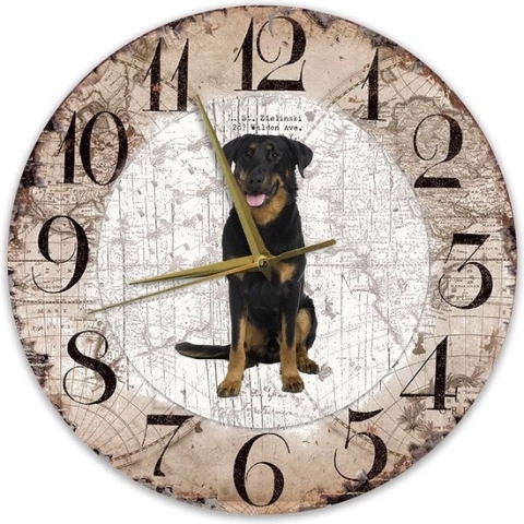 Houten Klok - 30cm - Hond - Beauceron