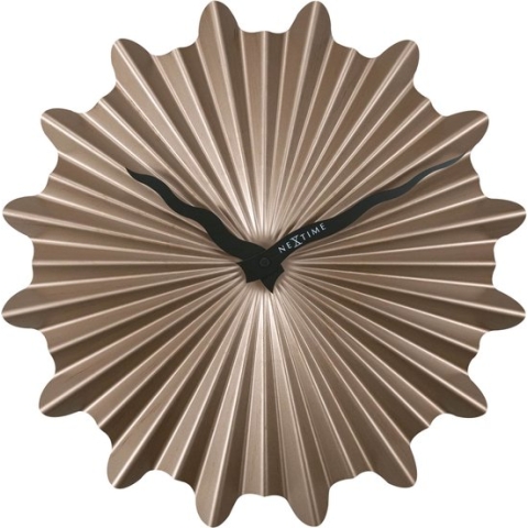 Metalen wandklok - 40cm - Stille klok - Goud - NeXtime Sunny