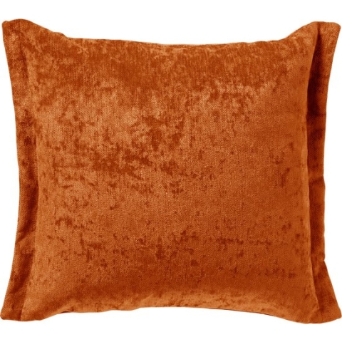 Dutch Decor LEWIS - Kussenhoes 45x45 cm - fluweel - met sierrand - Potters Clay - oranje - met rits
