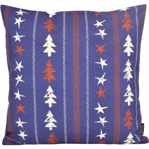 Kerst 'Trees & Stars' Kussenhoes | Katoen / Linnen | 45 x 45 cm