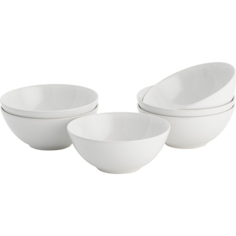 Lite-Body Kom Hermes - 500ml - set van 6 - Wit