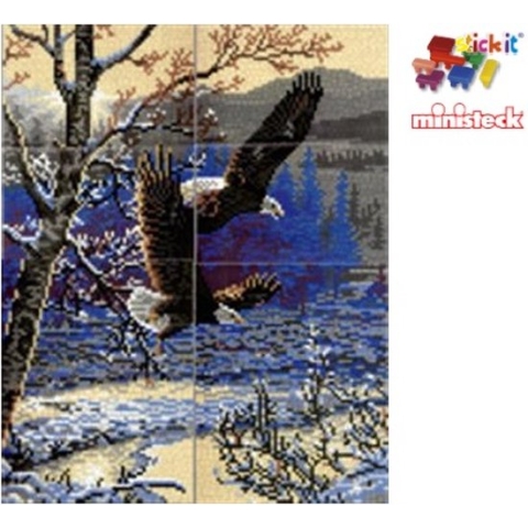 Stick-it Winter vlucht, ca. 10.000 steentjes, compatibel met Ministeck