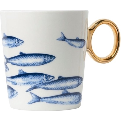 Mok vissen Goud | Heinen Delfts Blauw | Souvenir