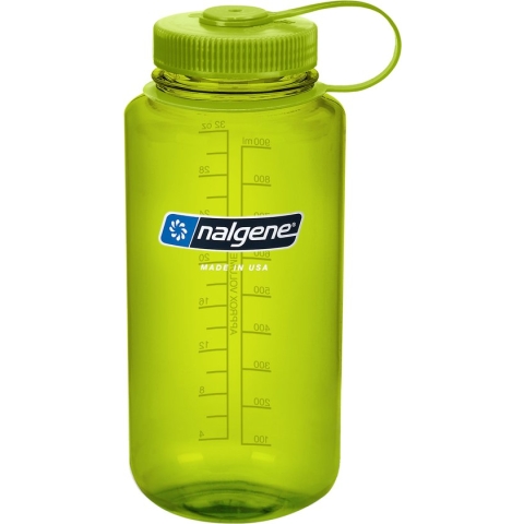 Nalgene Wide-Mouth Bottle - drinkfles - 32oz - BPA free - SUSTAIN - Spring Green
