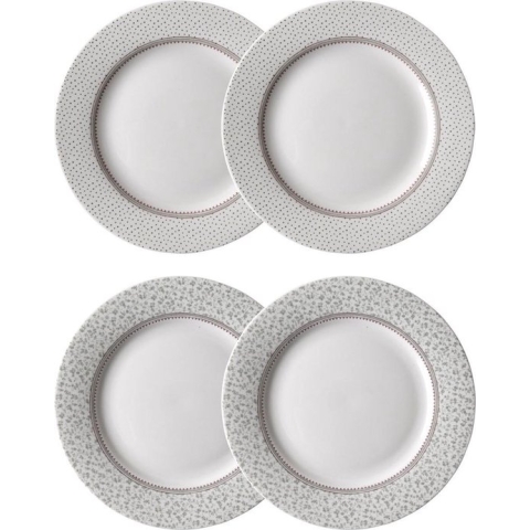 Laura Ashley Wild Clematis Collectables Borden set van 4 - Plat - Ø 20cm