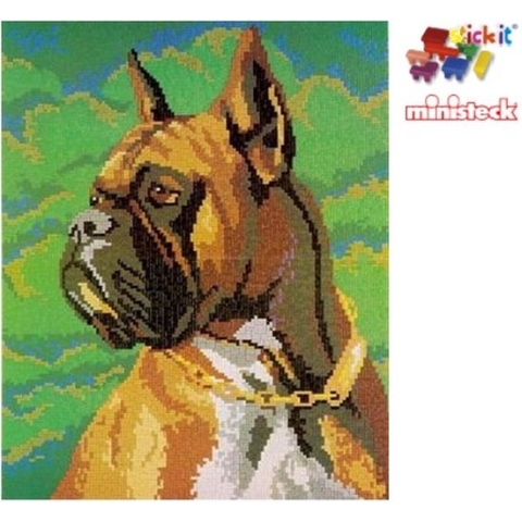 Stick-it Hond (boxer), ca. 9.500 steentjes, compatibel met Ministeck