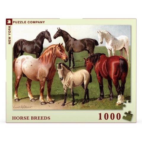 New York Puzzle Company Horse Breeds - 1000 pieces