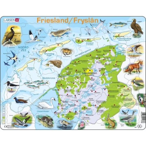 Larsen Legpuzzel Maxi Friesland Junior - Karton - 64 Stukjes