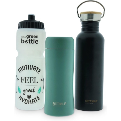 Retulp - Voordeelpakket Eco Essentials - Drinkfles - Thermosfles - Duurzaam