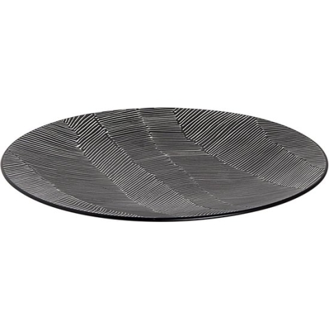 Palmer Bord Leaf 27 cm Zwart Stoneware 1 stuk(s)