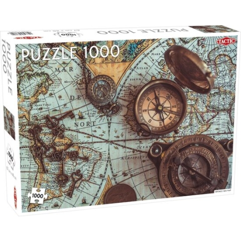 Puzzel Lover's Special: Vintage Sea Map - 1000 stukjes