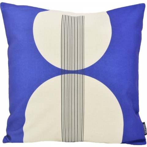 Sierkussen Royal Blue Abstract | 45 x 45 cm | Katoen/Linnen