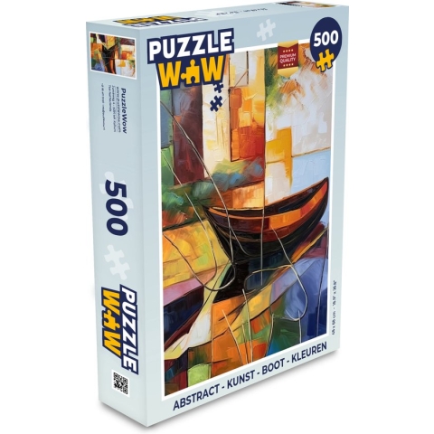 Puzzel Abstract - Kunst - Boot - Kleuren - Legpuzzel - Puzzel 500 stukjes
