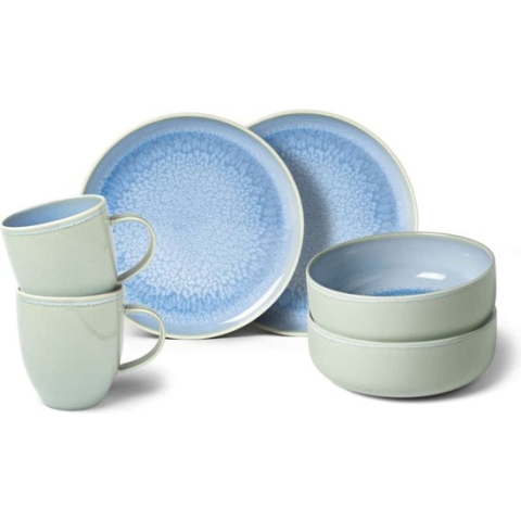 Villeroy & Boch Serviesset Crafted Blueberry turquoise 6-Delig