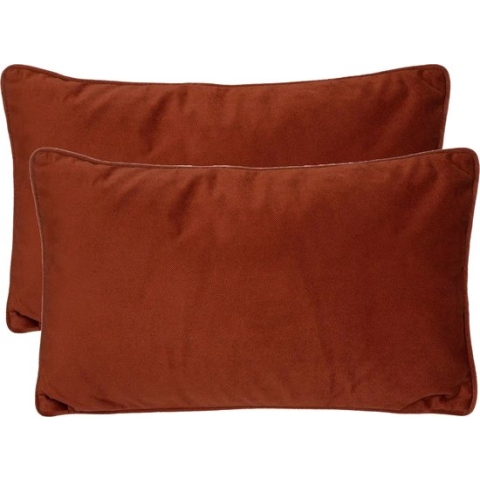 Atmosphera Bank/sierkussens Sophia - 2x stuks - 30 x 50 cm - polyester met rits