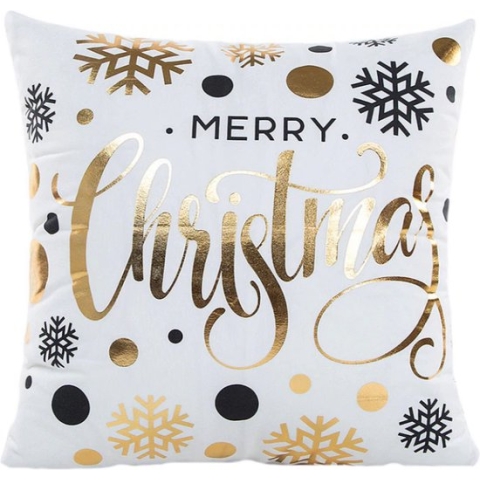 Sierkussen Balls & Snowflakes | 45 x 45 cm | Katoen/Polyester