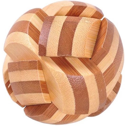 DW4Trading 3D Bamboo Breinpuzzel - Knoop 1 - 5x5 cm