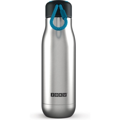 Zoku Hydration Drinkbeker - RVS - 500 ml - Zilverkleurig