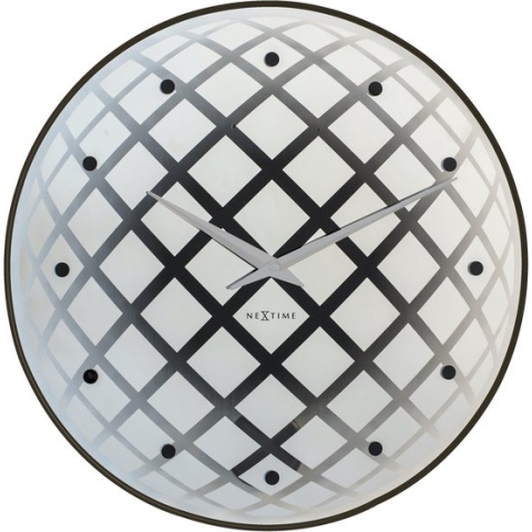 Wandklok NeXtime dia. 43 cm, glas/spiegel, zilver NE-8185ZI