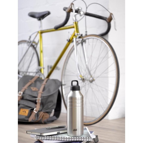 Esbit Majoris Waterfles - 1,38 Liter - Zilver - RVS Drinkfles - Lusdop