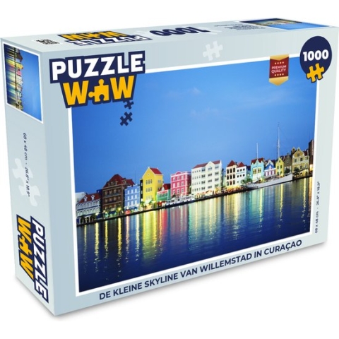Puzzel Skyline - Willemstad - Curaçao - Legpuzzel - Puzzel 1000 stukjes volwassenen