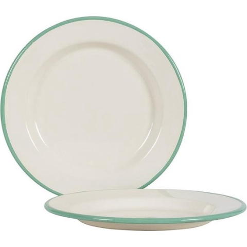 Bord Emaille 24 cm, Crème - Kockums