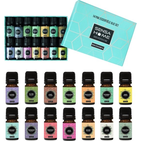 Etherische Oliën 14 stuks - 100% puur en natuurlijk - Geschikt voor Aroma diffuser- Essentiële olie set